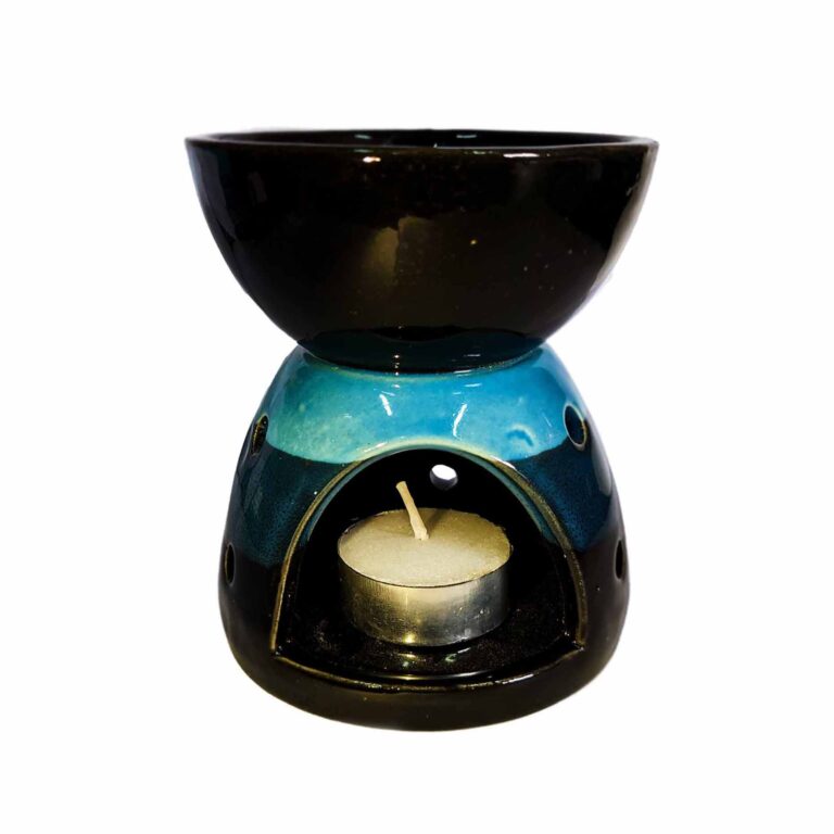 Difusor de aromas de cerámica color negro con azul