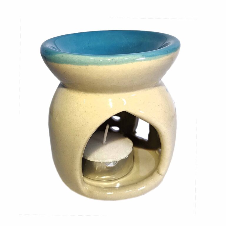 Difusor de cerámica Blanco con celeste