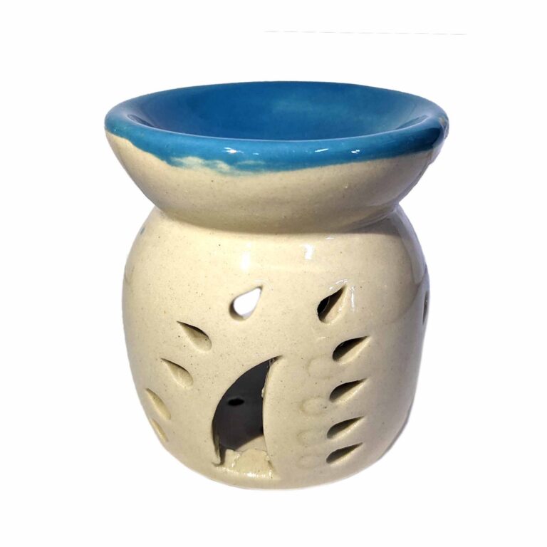 Difusor de cerámica Blanco con celeste