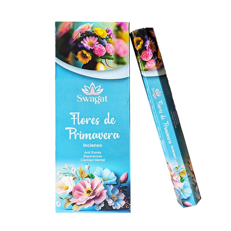 Incienso Flores de Primavera hexagonal Swagat 1 Incienso Flores de Primavera hexagonal Swagat