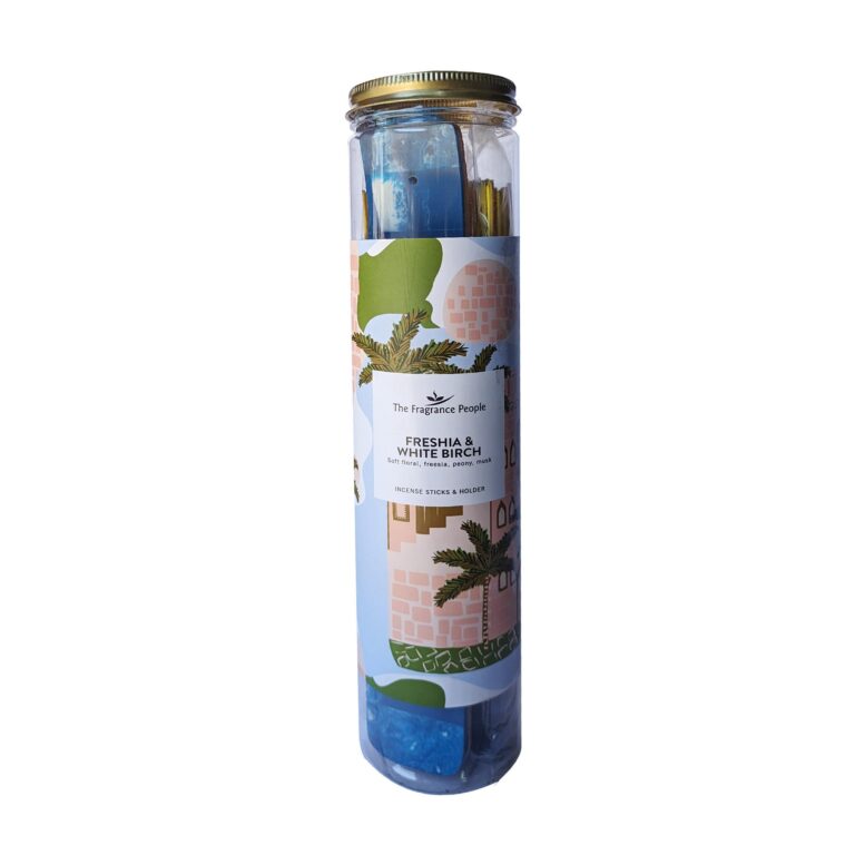 Set Cilindro Freshia & White Birch + porta incienso 4 Set Cilindro Freshia & White Birch + porta incienso