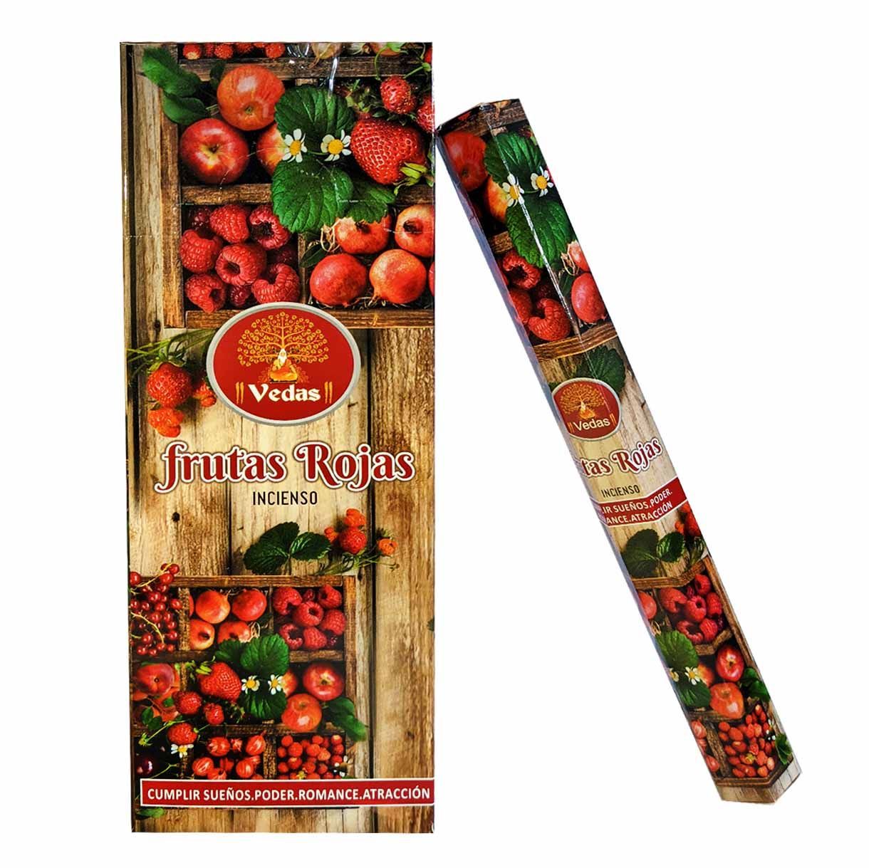 Incienso Frutas Rojas Hex VEDAS 1 Incienso Frutas Rojas Hex VEDAS