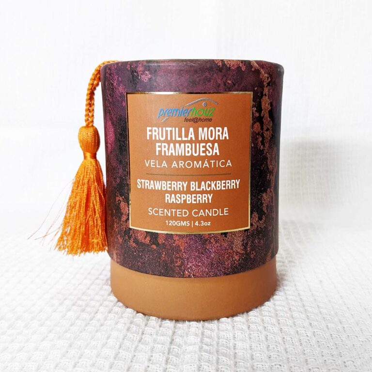 Vela Aromática Frutilla Mora Frambuesa 120 gramos (Con borla) 4 Vela Aromática Frutilla Mora Frambuesa 120 gramos (Con borla)