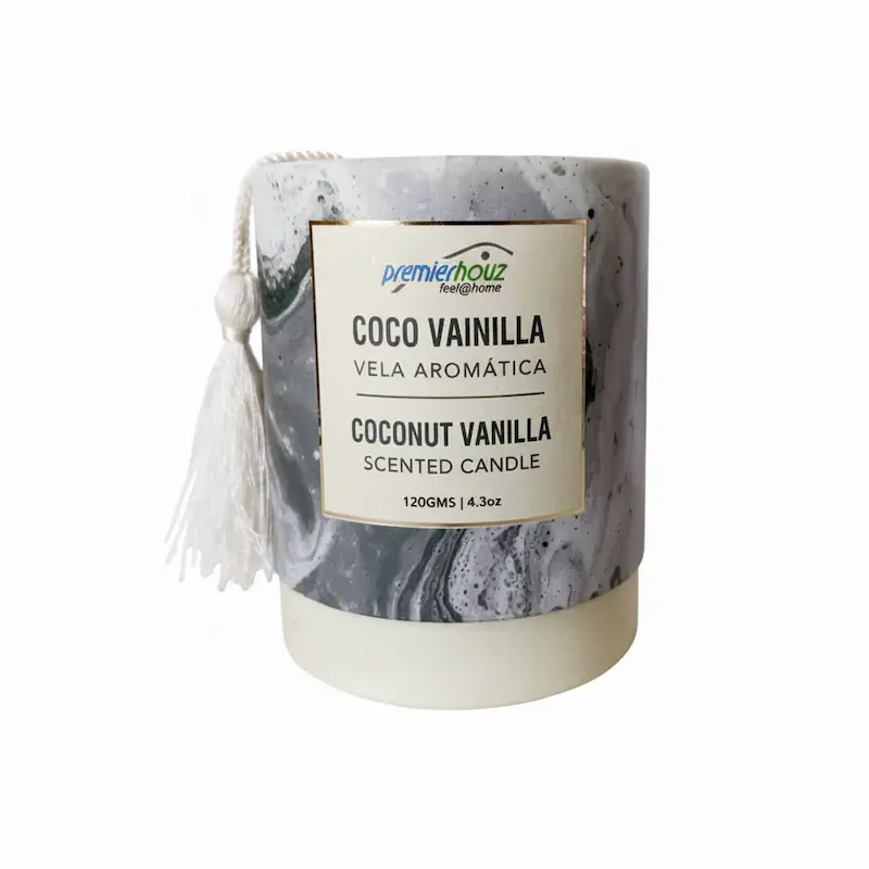 Vela Aromática Coco Vainilla 120 gramos (Con borla) 2 Vela Aromática Coco Vainilla 120 gramos (Con borla) - Imagen 2