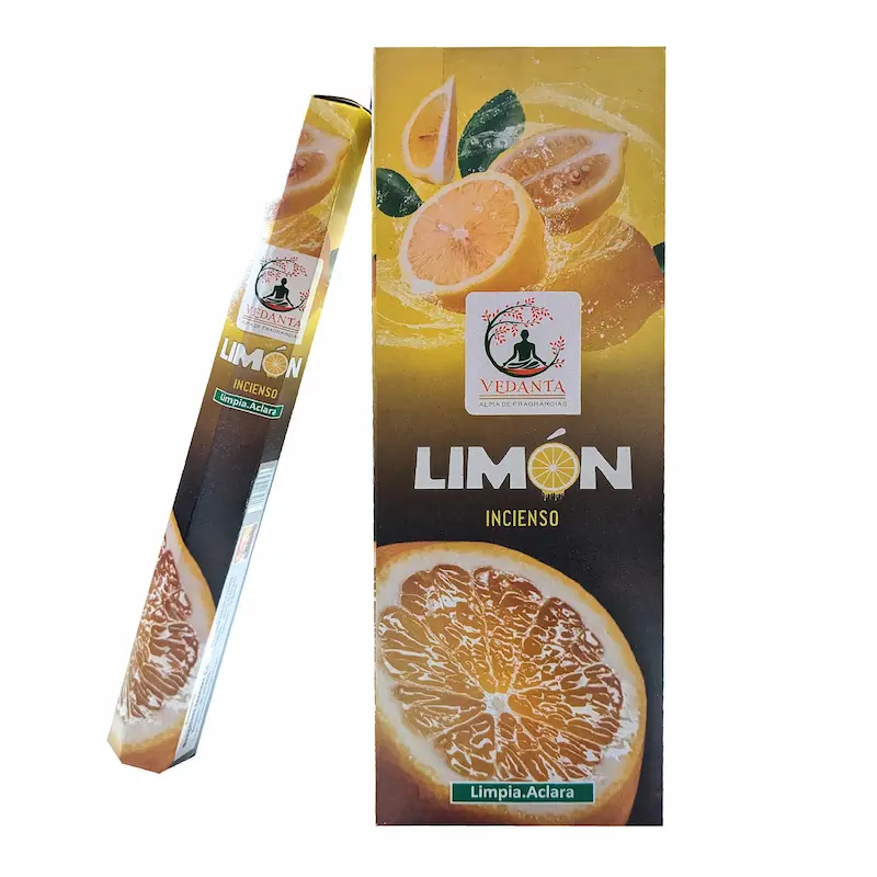 Incienso Limón Hexagonal Vedanta 90 varitas