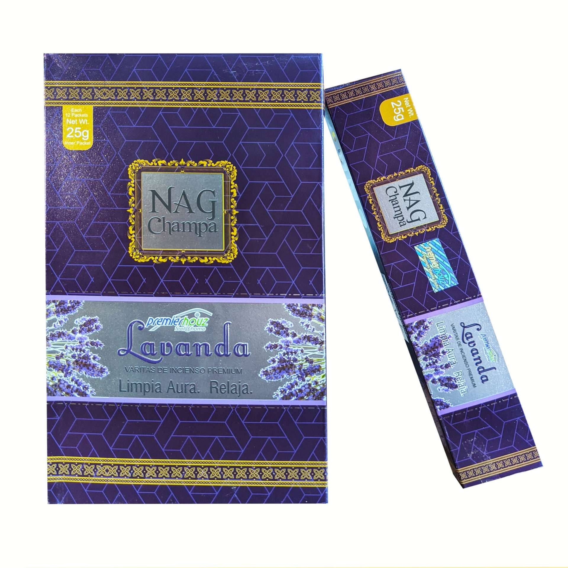 Incienso Nag Champa Lavanda + 2 Porta inciensos surtidos 2 Incienso Nag Champa Lavanda + 2 Porta inciensos surtidos - Imagen 2