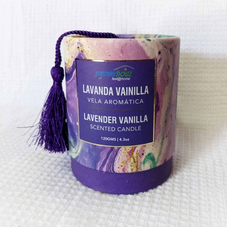 Vela Aromática Lavanda Vainilla 120 gramos (Con borla) 4 Vela Aromática Lavanda Vainilla 120 gramos (Con borla)