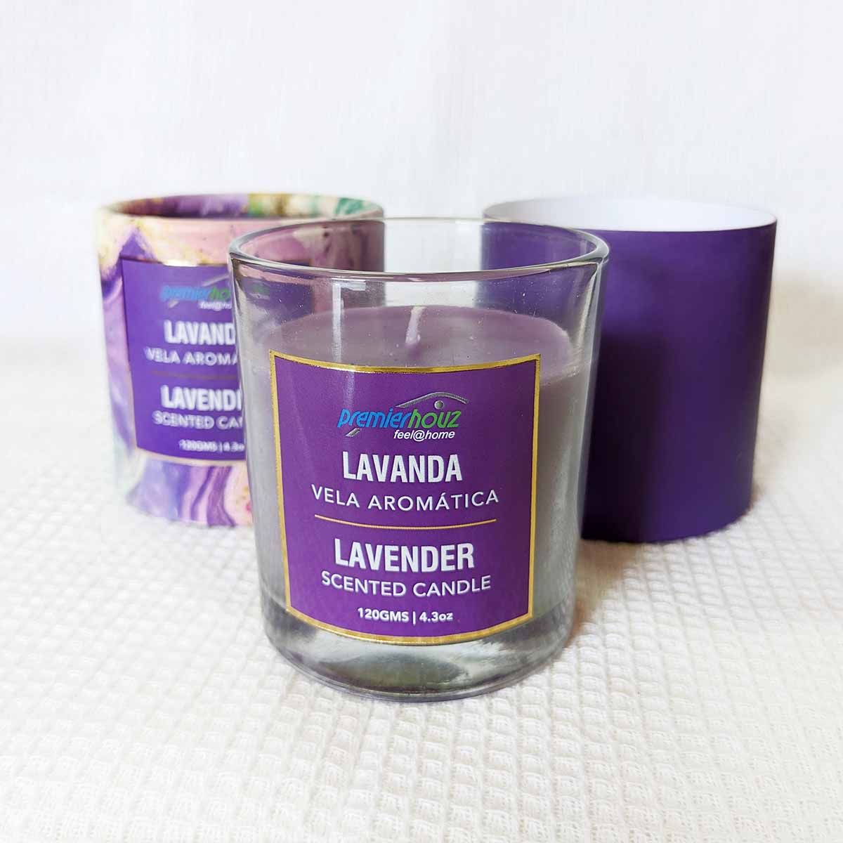Vela Aromática Lavanda 120 gramos (Sin borla) 1 Vela Aromática Lavanda 120 gramos (Sin borla)