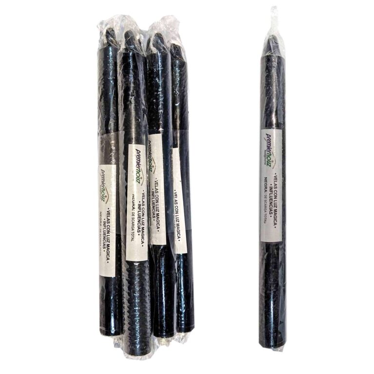 REMATE Vela Negra lisas esotéricas Pack de 10 (negro azulado)