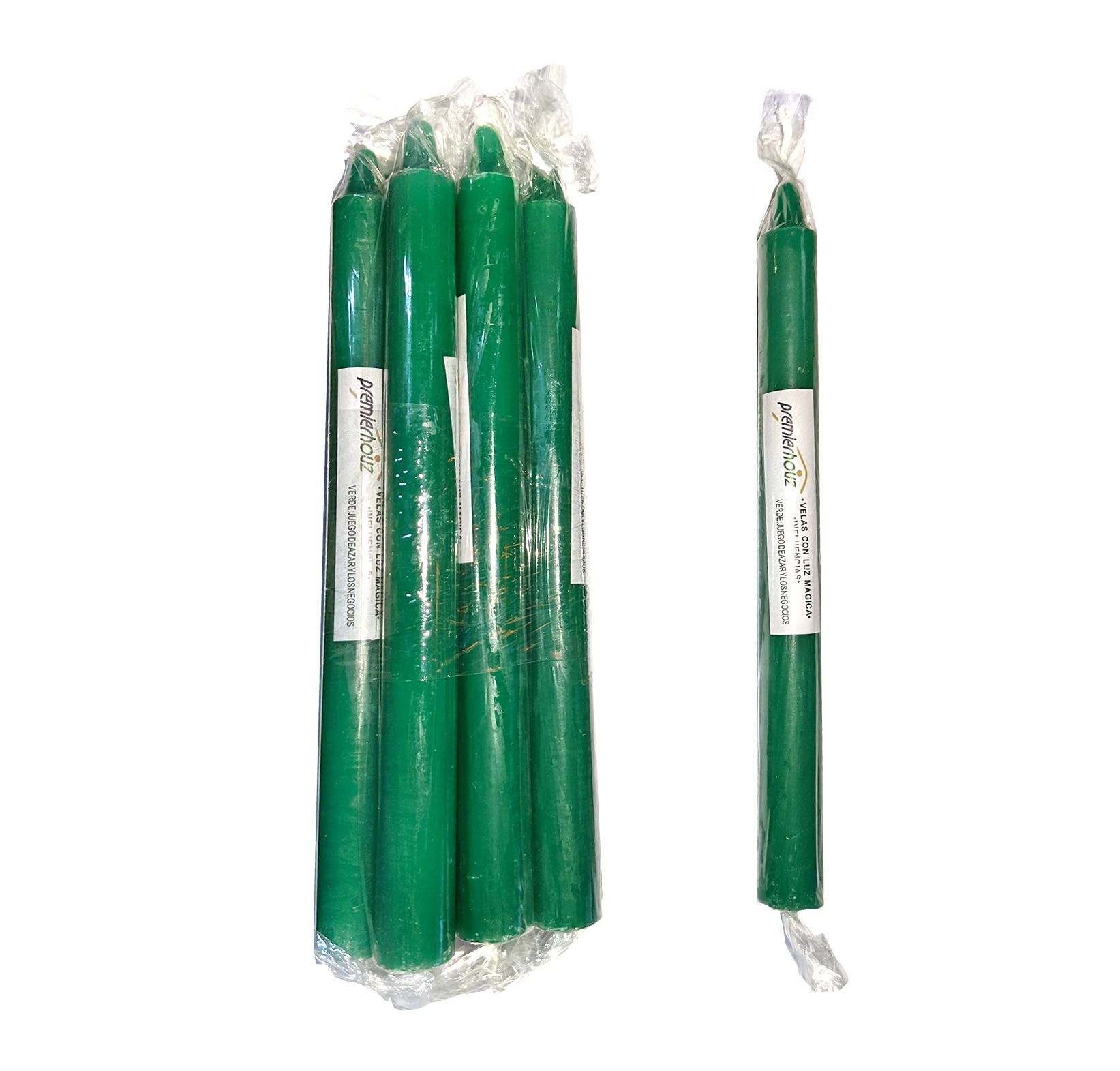 Pack de 10 Velas lisas esotéricas Verdes 1 Pack de 10 Velas lisas esotéricas Verdes