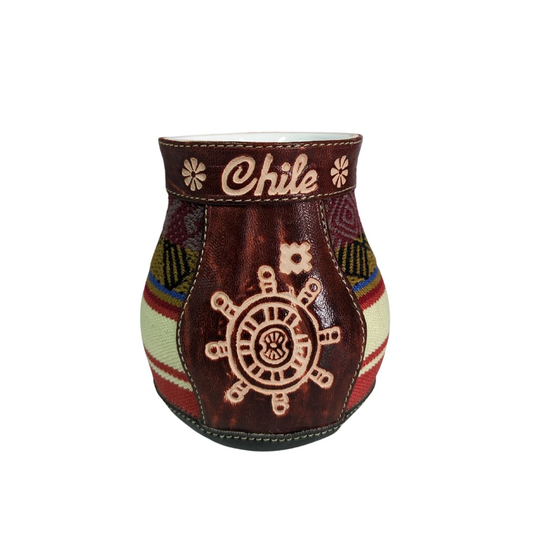 Matero de cerámica con decorado artesanal 10cm 1 Matero de cerámica con decorado artesanal 10cm