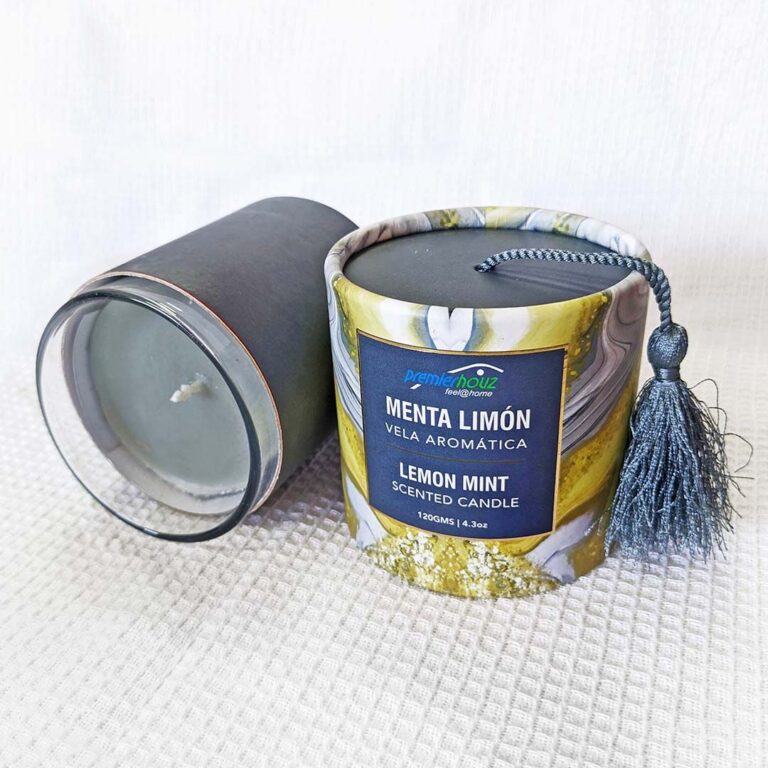 Vela Aromática Menta Limón 120 gramos (Con borla)