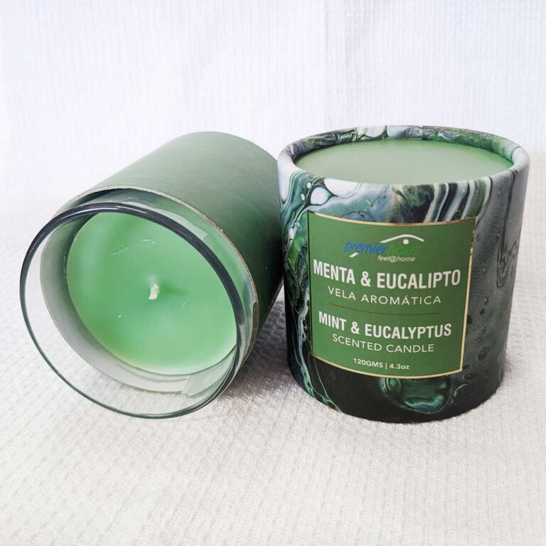 Vela Aromática Menta & Eucalipto 120 gramos (Sin borla) 3 Vela Aromática Menta & Eucalipto 120 gramos (Sin borla)