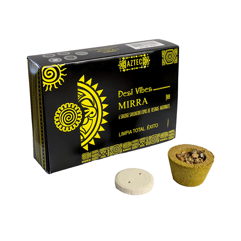 Sahumerio Mirra Desi Vibes Carbón con resina 1 Sahumerio Mirra Desi Vibes Carbón con resina