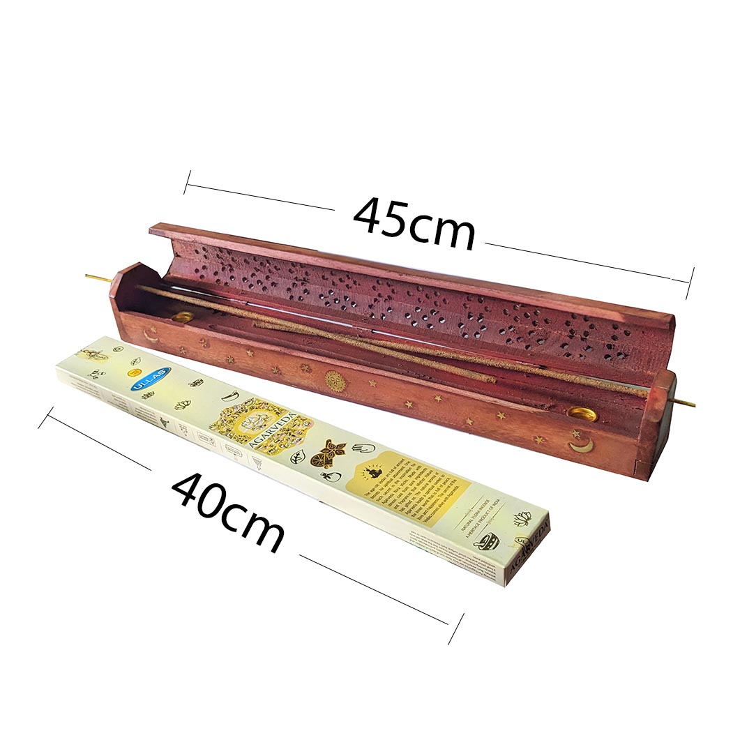 Kit Jumbo - Porta incienso Baul 45cm + 1 cajita de agarveda 1 Kit Jumbo - Porta incienso Baul 45cm + 1 cajita de agarveda