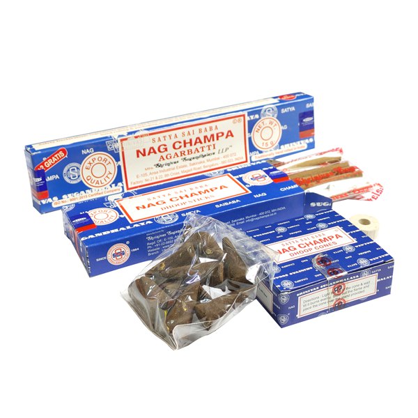 PACK Nag champa azul Incienso + Cono + Dhoop