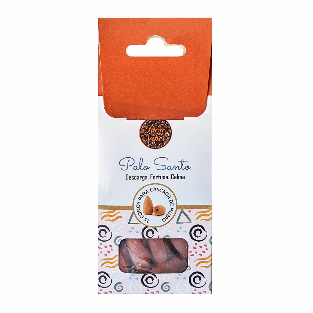 Incienso cono cascada aroma Palo Santo 1 Incienso cono cascada aroma Palo Santo