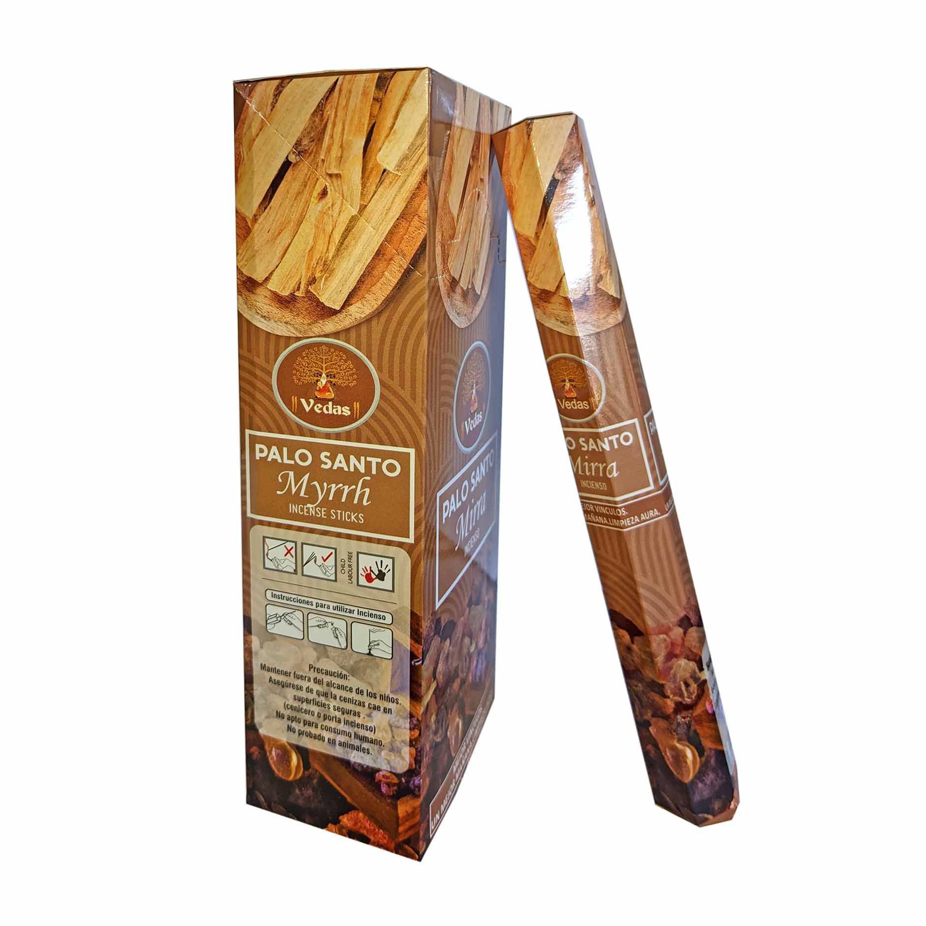 Incienso Palo Santo Mirra Hex VEDAS 2 Incienso Palo Santo Mirra Hex VEDAS - Imagen 2
