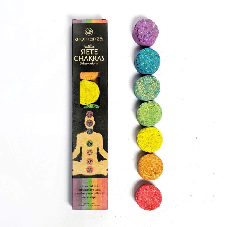 Pastillas sahumadoras 7 Chakras linea Aromanza 4 Pastillas sahumadoras 7 Chakras linea Aromanza