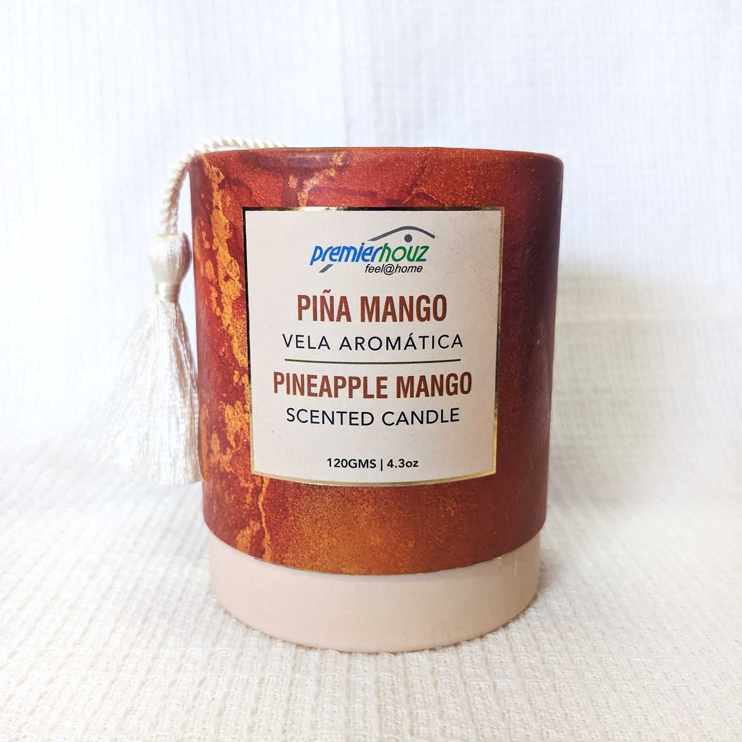 Vela Aromática Piña Mango 120 gramos (Con borla) 2 Vela Aromática Piña Mango 120 gramos (Con borla) - Imagen 2