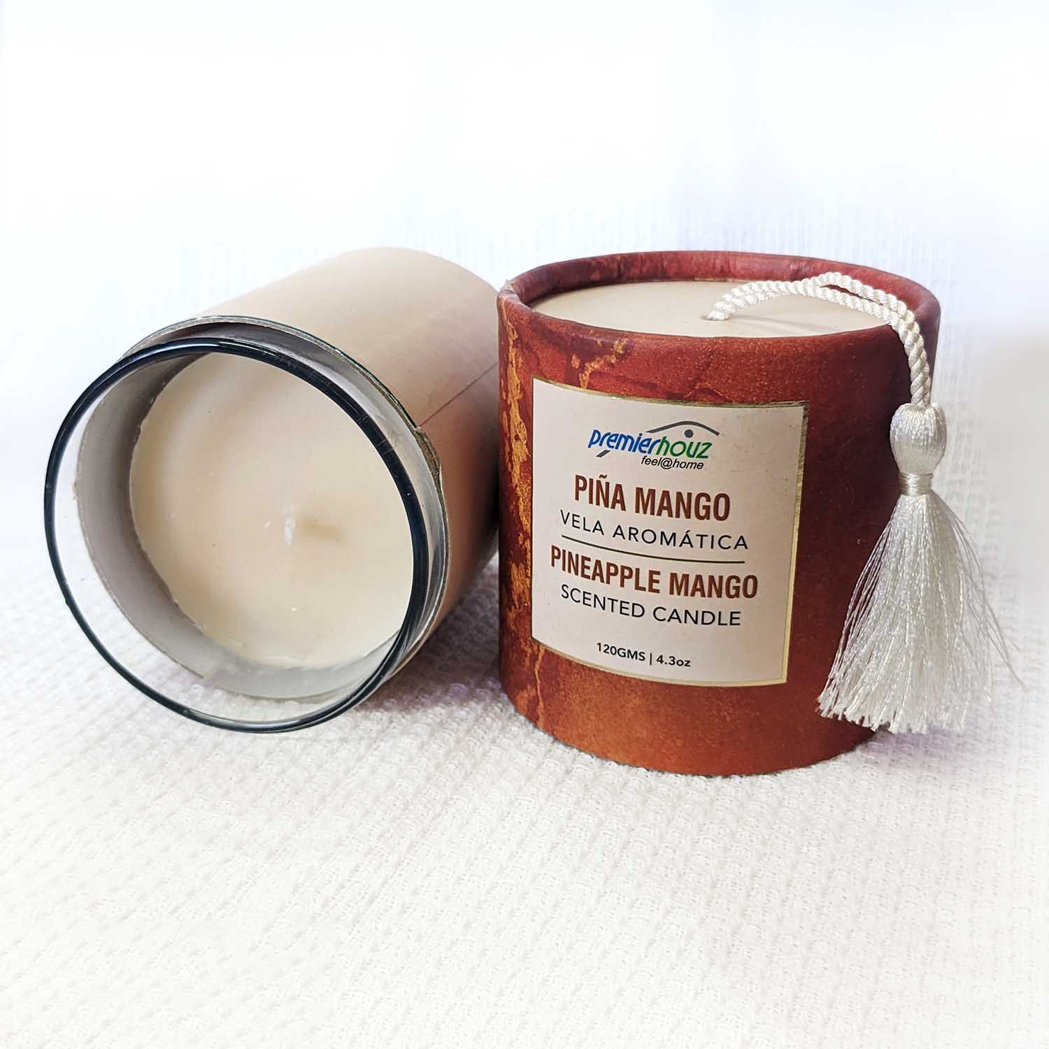 Vela Aromática Piña Mango 120 gramos (Con borla) 1 Vela Aromática Piña Mango 120 gramos (Con borla)