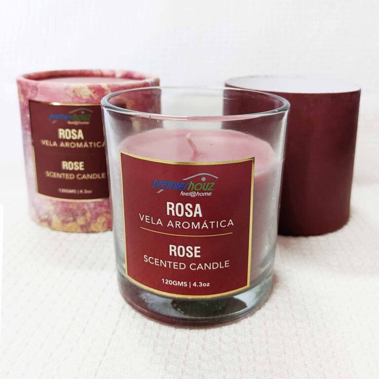 Vela Aromática Rosa 120 gramos (Sin borla) 5 Vela Aromática Rosa 120 gramos (Sin borla)