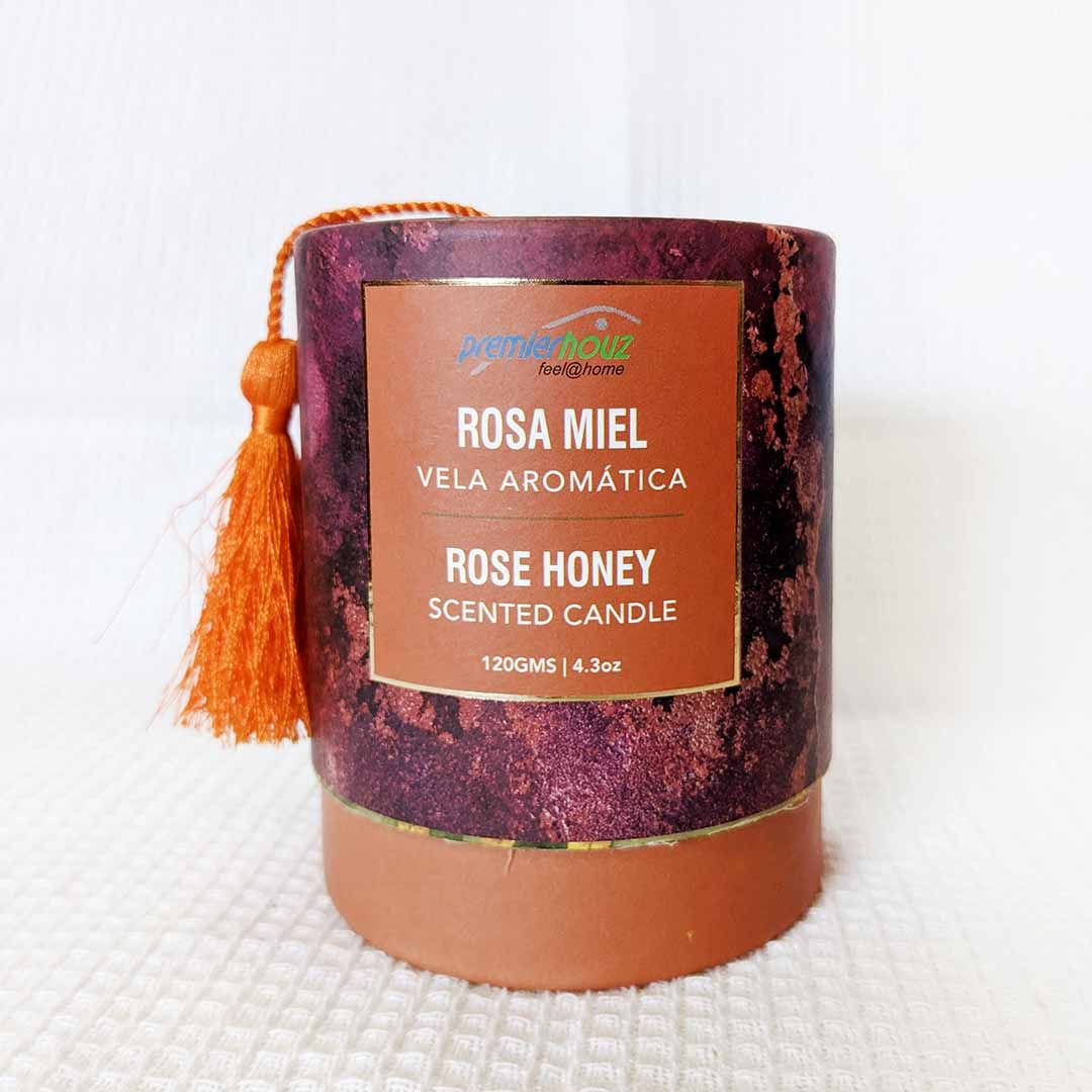 Vela Aromática Rosa Miel 120 gramos (Con borla) 2 Vela Aromática Rosa Miel 120 gramos (Con borla) - Imagen 2
