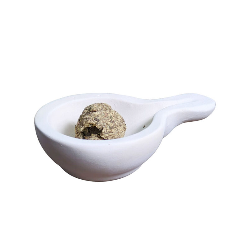 Sahumador redondo 10cm blanco 3 Sahumador redondo 10cm blanco