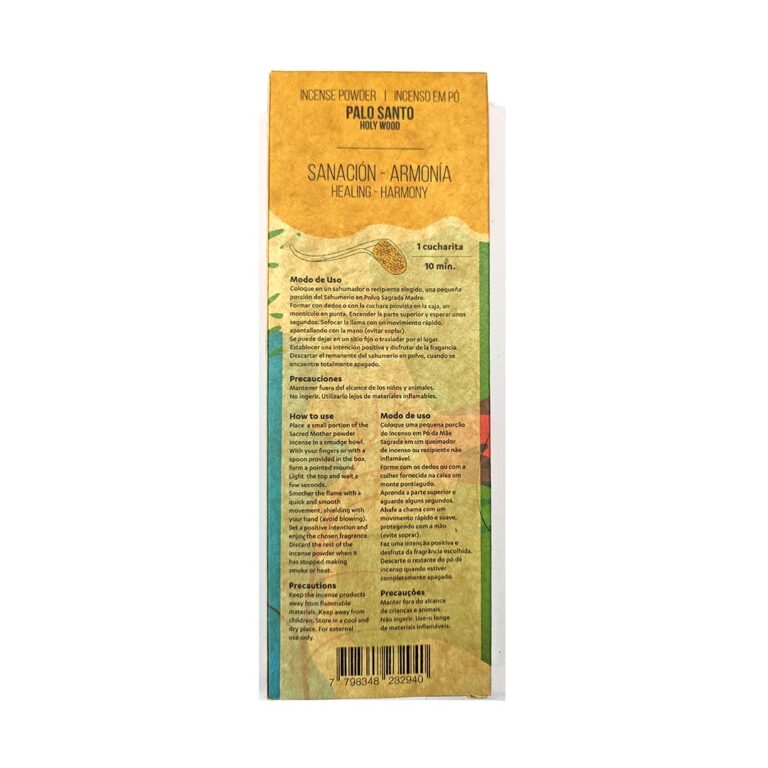 Incienso en Polvo aroma Palo Santo de Sagrada Madre