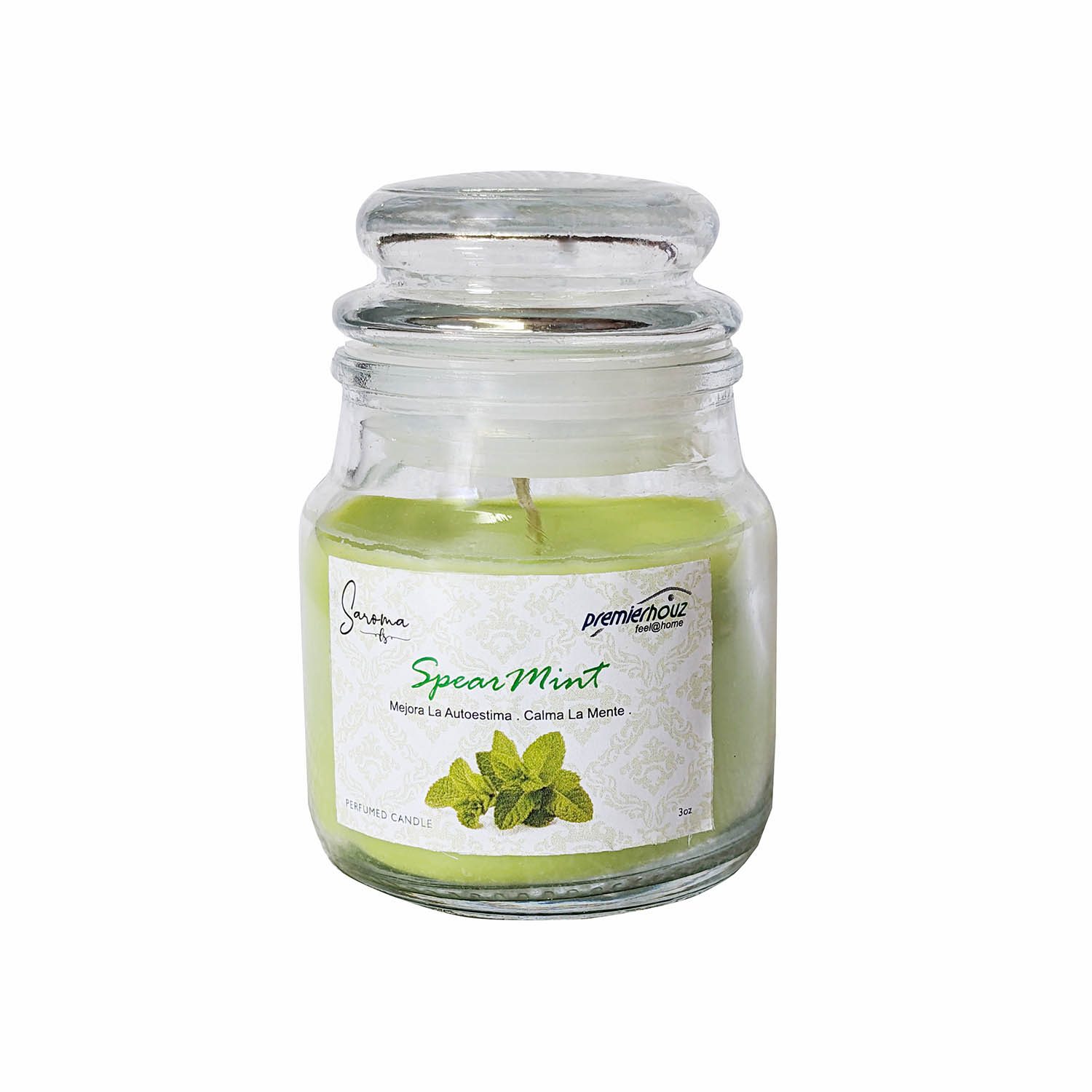 Vela Aromática de Speamint en frasco de vidrio 1 Vela Aromática de Speamint en frasco de vidrio