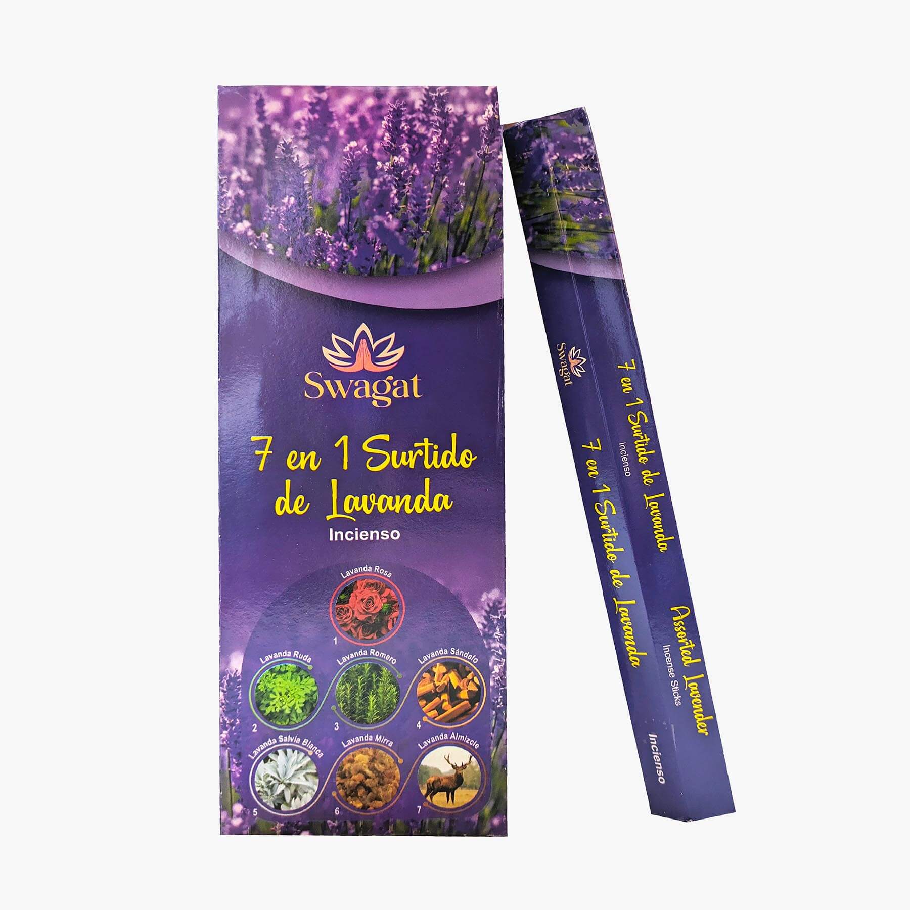 Incienso Surtido de Lavanda hexagonal SWAGAT 1 Incienso Surtido de Lavanda hexagonal SWAGAT