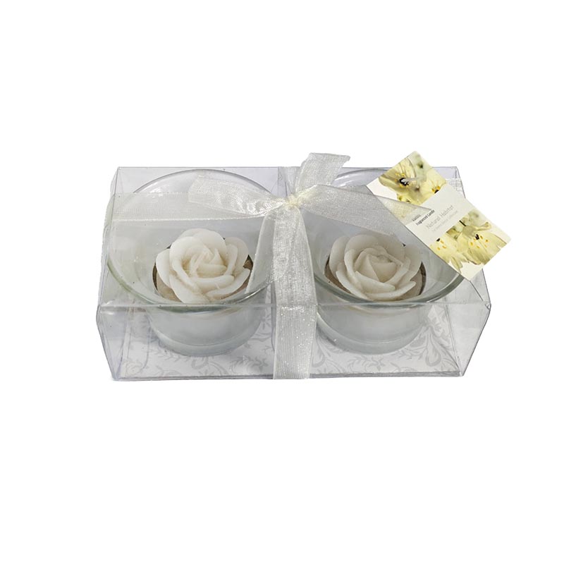 Velas decorativas de Flor Blanca Vainilla 1 Velas decorativas de Flor Blanca Vainilla