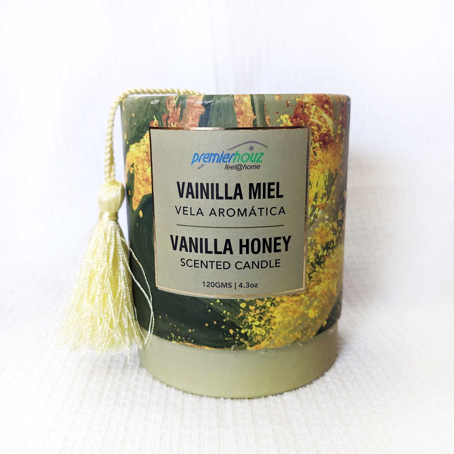 Vela Aromática Vainilla Miel 120 gramos (Con borla) 1 Vela Aromática Vainilla Miel 120 gramos (Con borla)