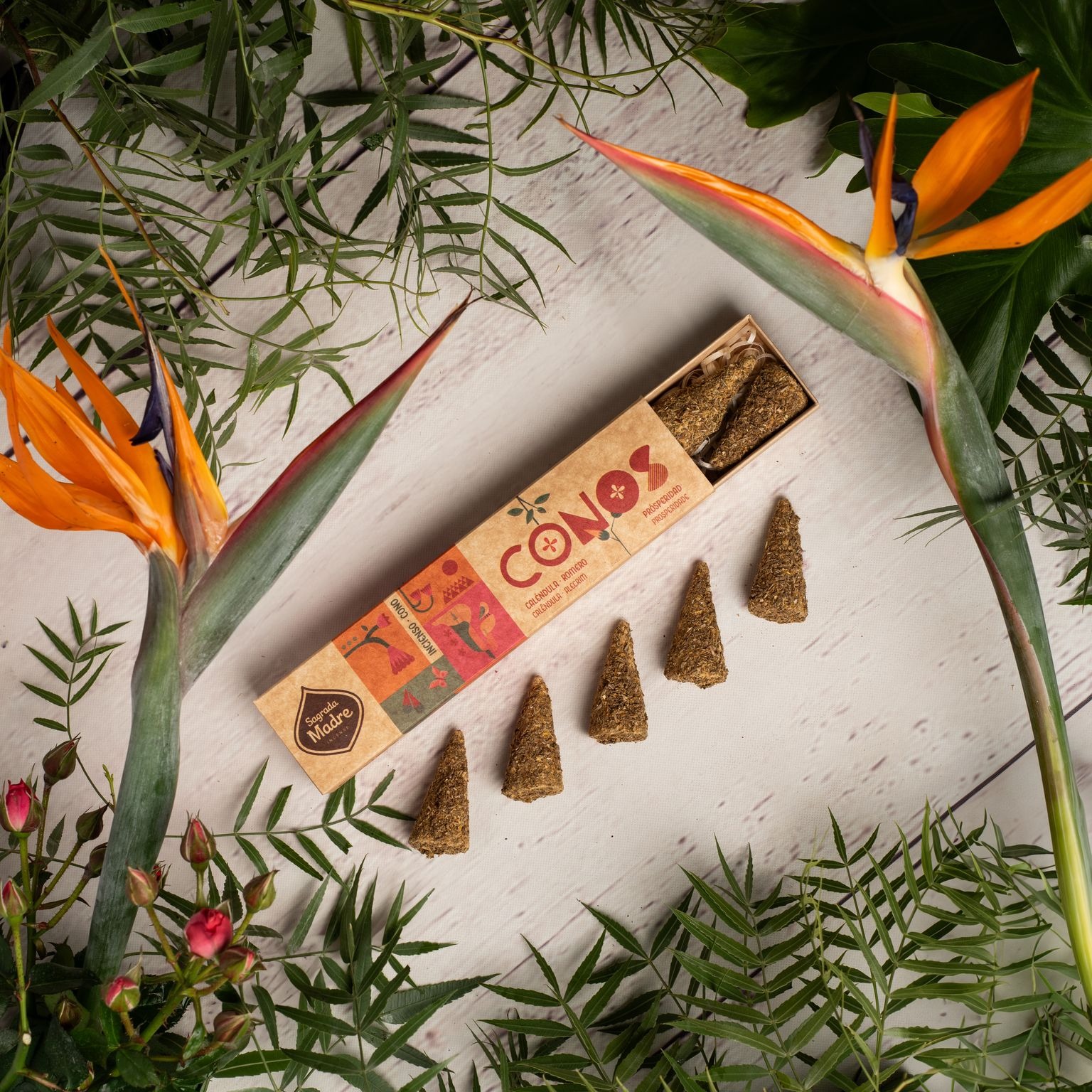 Incienso en Cono Jumbo Caléndula Romero Sagrada Madre 2 Incienso en Cono Jumbo Caléndula Romero Sagrada Madre - Imagen 2