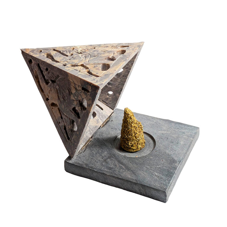 Pirámide Porta cono y Porta vela piedra esteatita Elefante 5 Pirámide Porta cono y Porta vela piedra esteatita Elefante