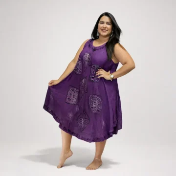 Inicio 5 Vestido hindu morado sin mangas