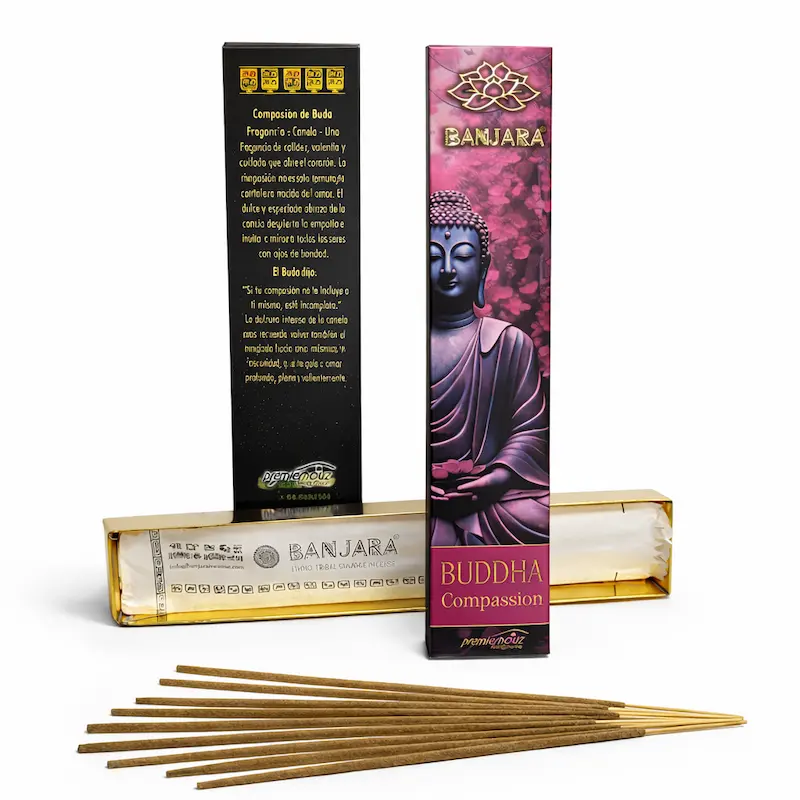 Incienso Buddha Compasión marca Banjara 2 Incienso Buddha Compasión marca Banjara - Imagen 2