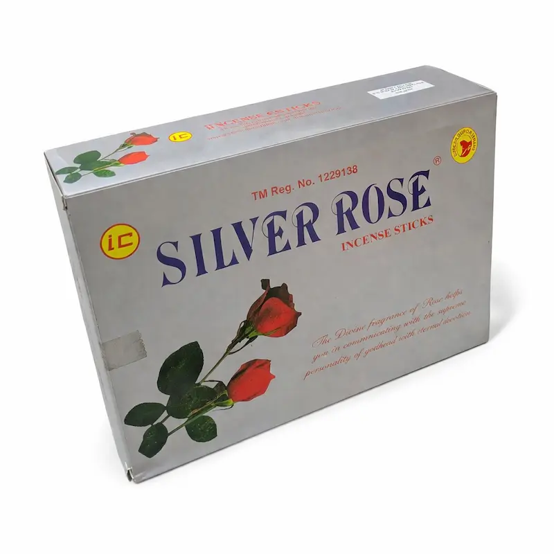 Caja de incienso Silver Rose