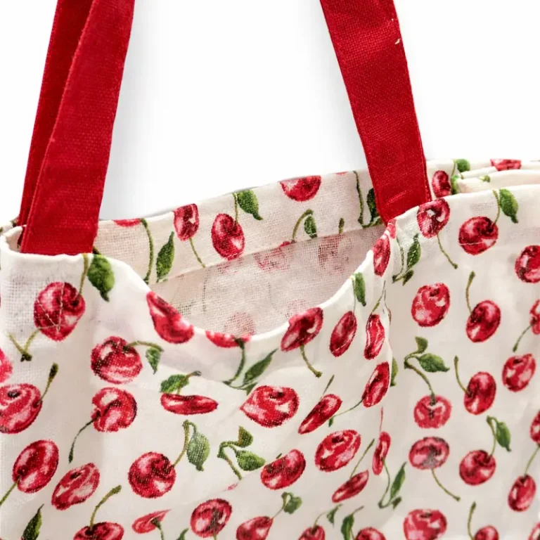 Bolso Tote de Tela Diseño Cereza