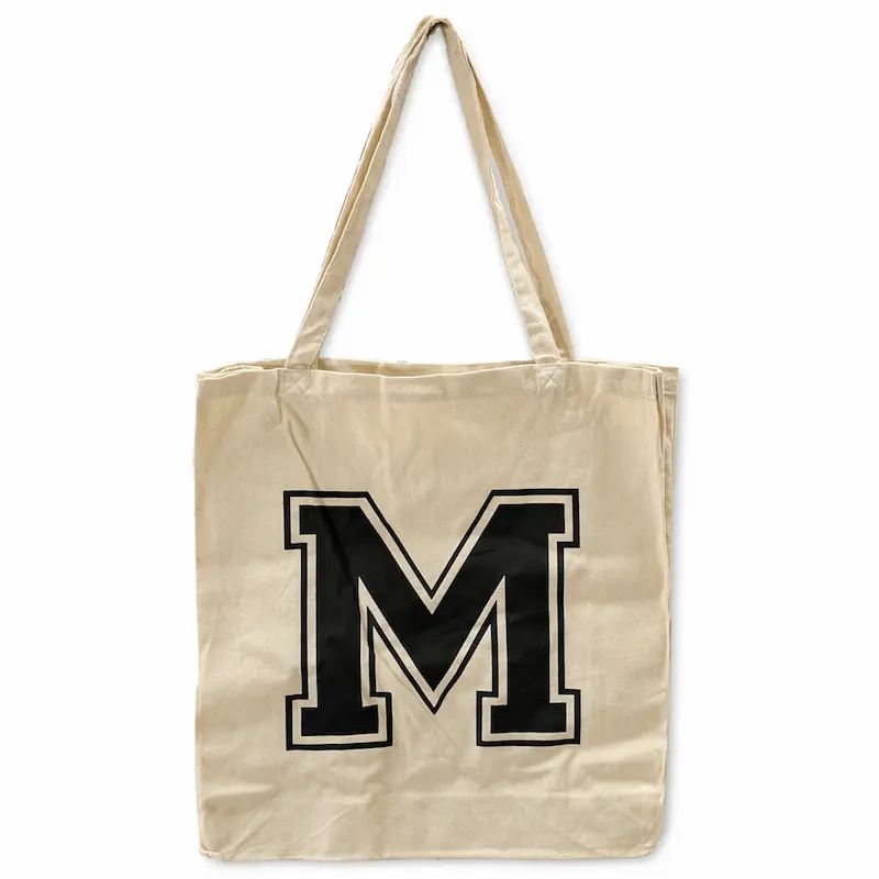 Bolso Tote de Tela Diseño Letra M