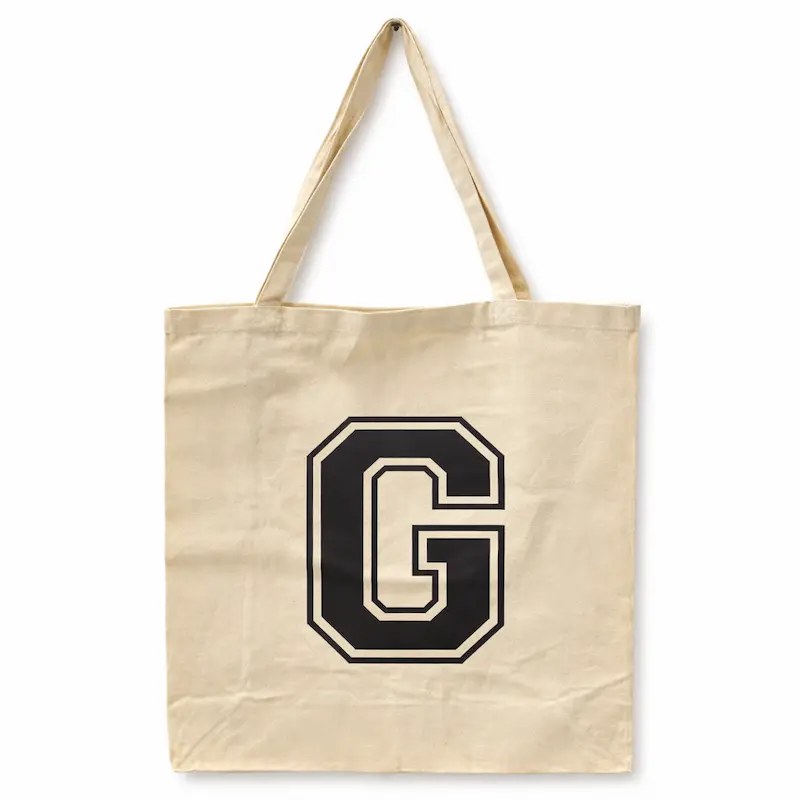 Bolso Tote de Tela Diseño Letra G