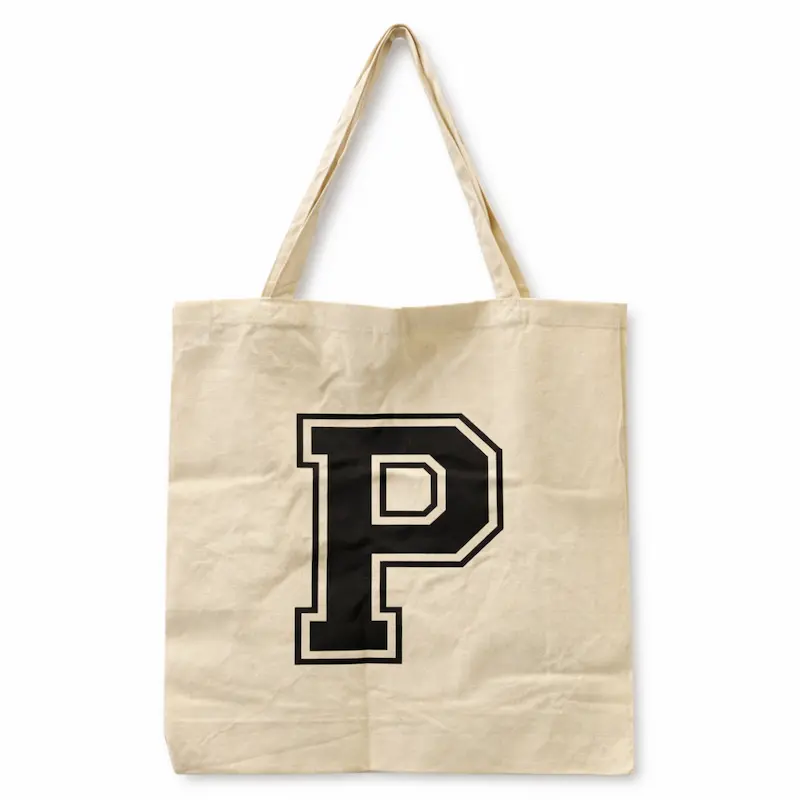 Bolso Tote de Tela Diseño Letra P
