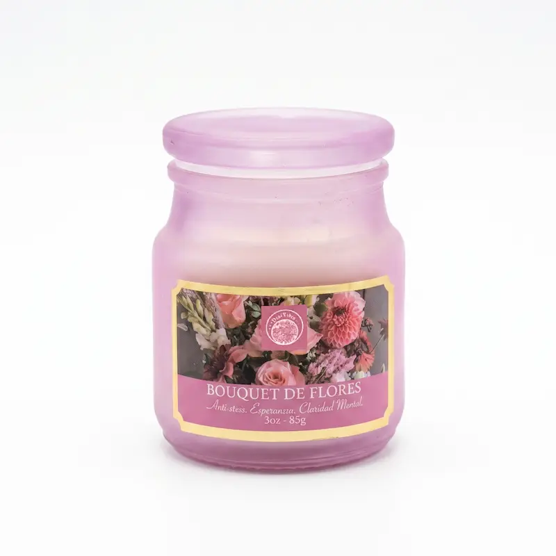 Vela Aromática Bouquet de Flores 85g – Esperanza y Claridad Mental