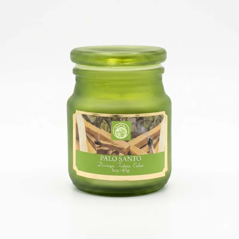 Vela Aromática Palo Santo 85g – Descanso, Fortuna y Calma