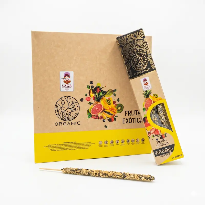 Incienso Orgánico Frutas Exóticas 12 Cajitas 25g SAGA