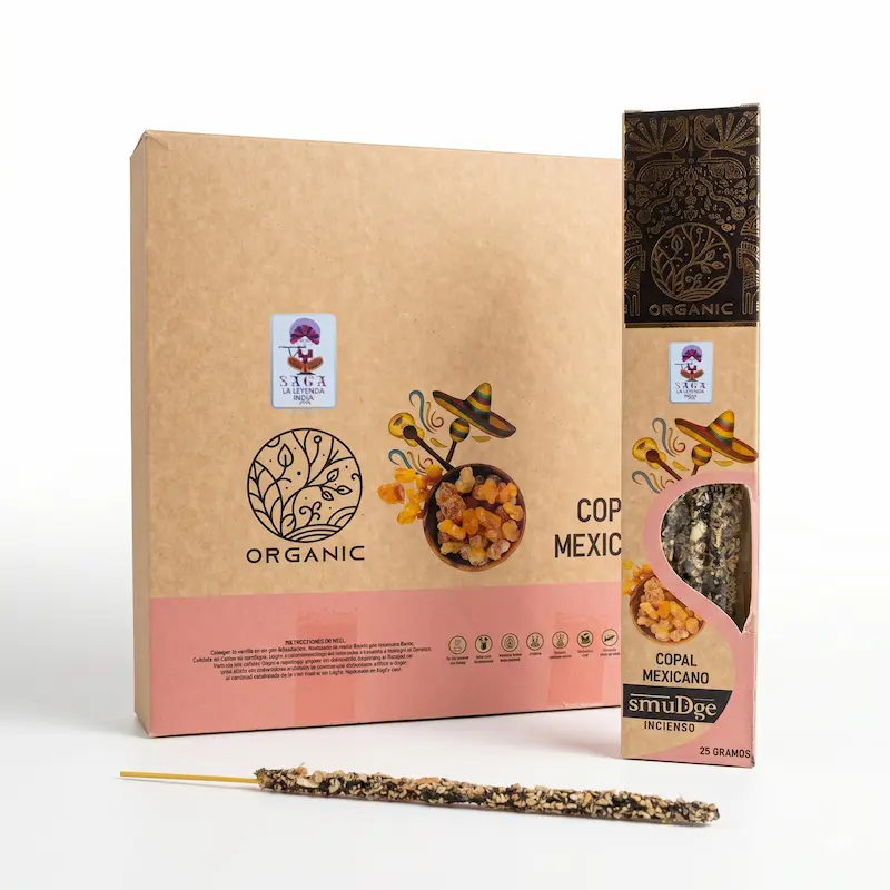 Incienso Organico de Copal Mexicano 12 cajitas 25g SAGA