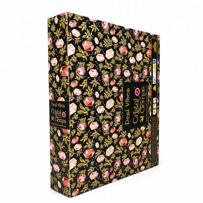 Incienso Rosa Silvestre con Cuarzo Rosa - Gemas Desi Vibes 5 Caja de 12 inciensos de la linea Gemas Desi Vibes