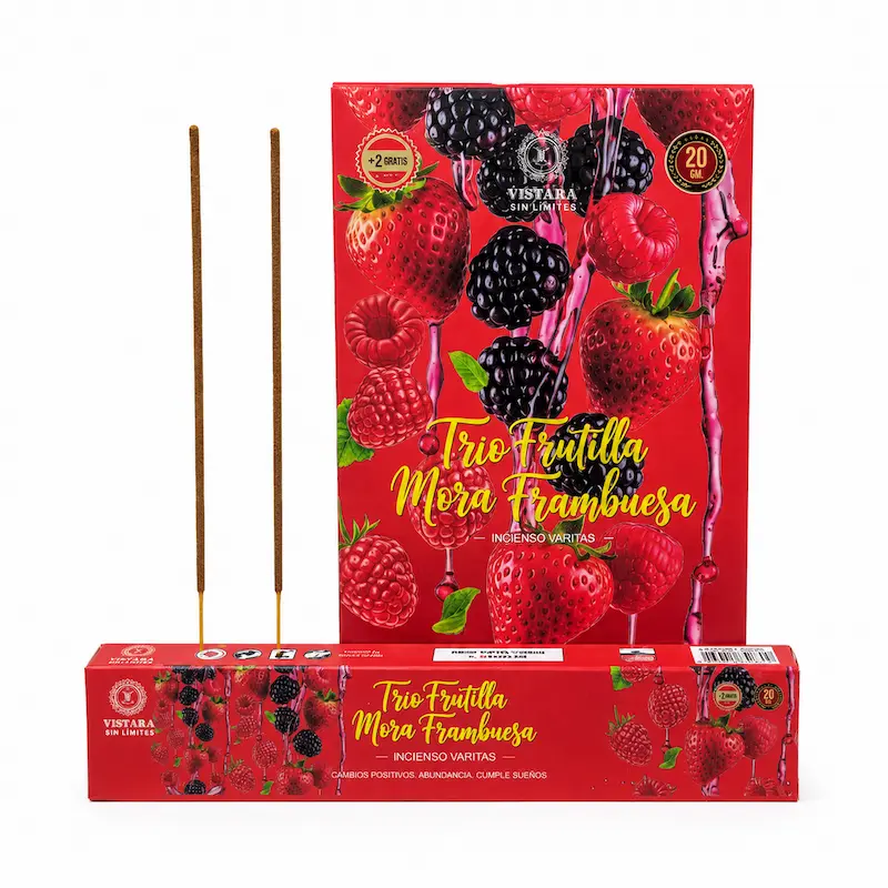 Incienso Frutilla Mora Frambuesa Linea Vistara