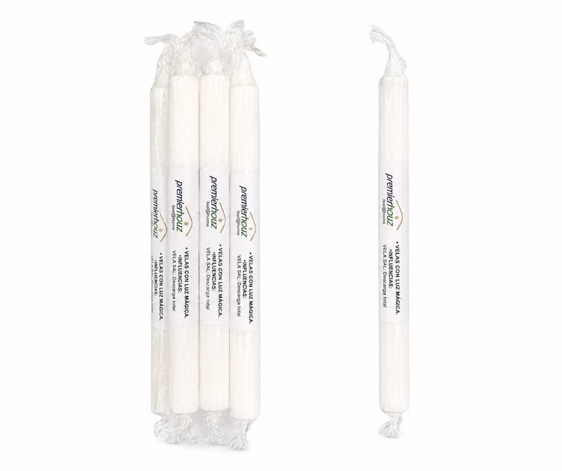 Pack de 10 Velas de Sal lisas esotéricas
