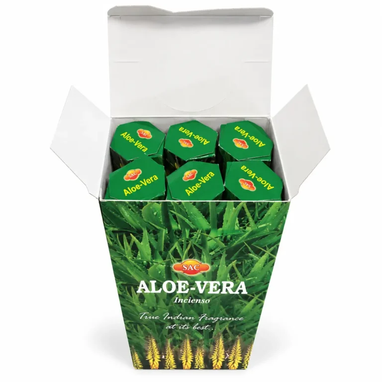 Incienso Aloe Vera Hexagonal SAC caja abierta